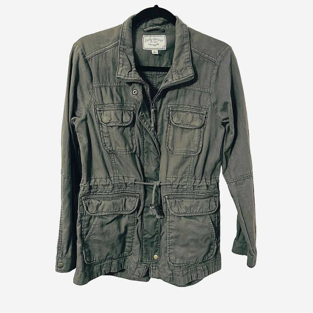 Lucky Brand Green Utility Zipper Jacket Sz Small